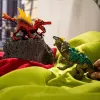 Set di figure da gioco Schleich Eldrador Creatures dinosauro di fuoco vs. lucertola della giungla, modello 70834