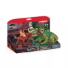 Set di figure da gioco Schleich Eldrador Creatures dinosauro di fuoco vs. lucertola della giungla, modello 70834