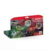 Set di figure da gioco Schleich Eldrador Creatures dinosauro di fuoco vs. lucertola della giungla, modello 70834