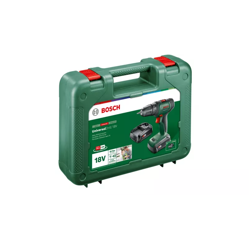 Bosch UniversalDrill 18V 1450 giri/min mandrino autoserrante 1,2 kg nero, verde