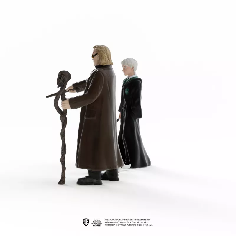 Set di figure da gioco Schleich Wizarding World: Mad-Eye Moody e Draco Malfoy con furetto