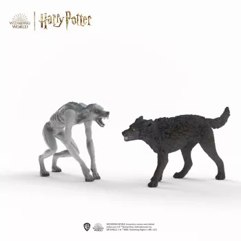 Set di gioco Schleich Wizarding World Harry Potter lupo mannaro vs. Animagus figure, figure da collezione