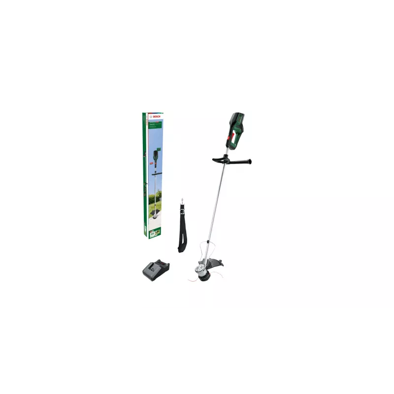 Bosch AdvancedGrassCut 36V-33 06008C1K00 tagliabordi a batteria, 36 V, 33 cm, con batteria agli ioni di litio da 2,0 Ah, verde/nero