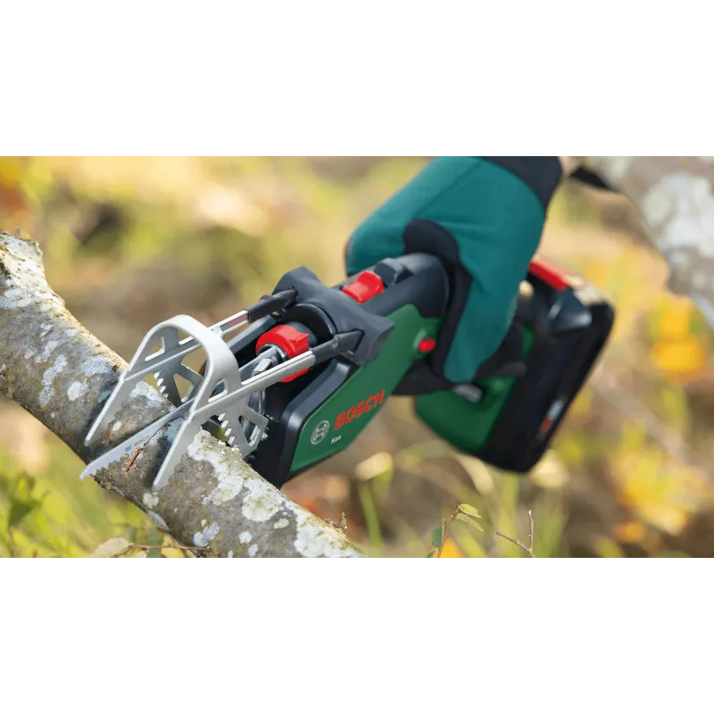 Seghetto da potatura a batteria Bosch Keo 18V, 2,0 Ah, verde/nero