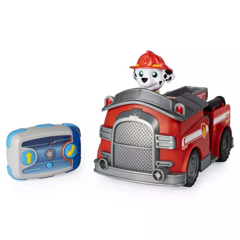 PAW Patrol, Marshall camion dei pompieri radiocomandato con sterzo a 2 vie, per bambini dai 3 anni