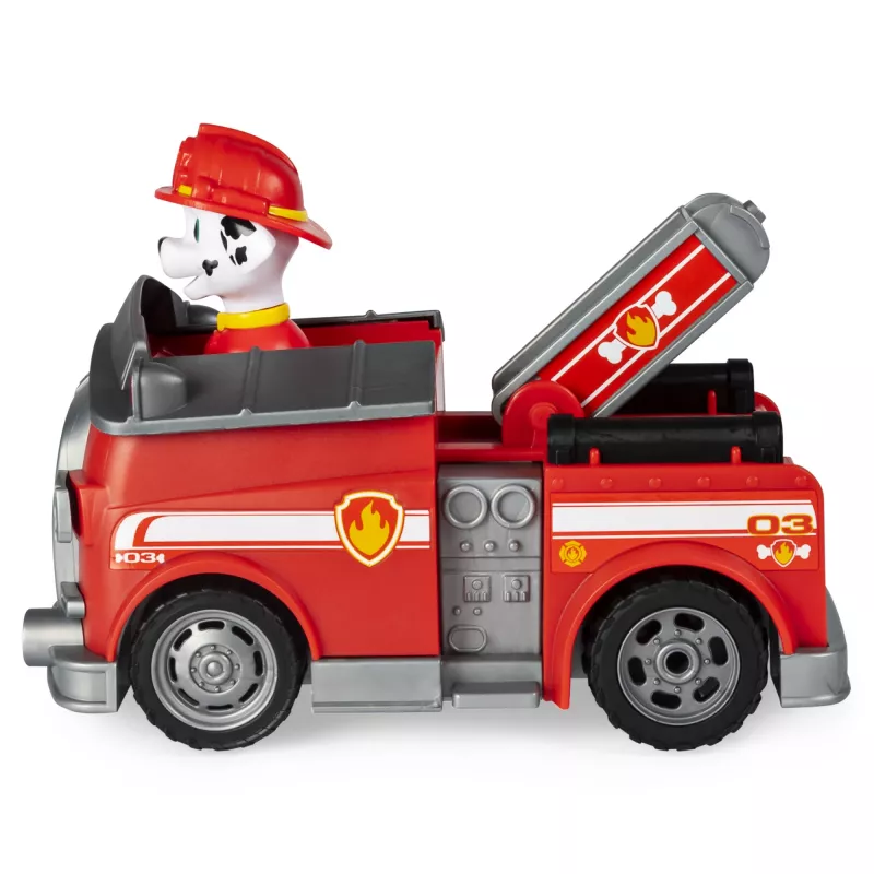 PAW Patrol, Marshall camion dei pompieri radiocomandato con sterzo a 2 vie, per bambini dai 3 anni