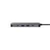 Chieftec DSC-901 stazione di aggancio USB-C, USB 3.2 Gen 1, HDMI, Gigabit LAN, 2x USB-A, 2x USB-C, titanio