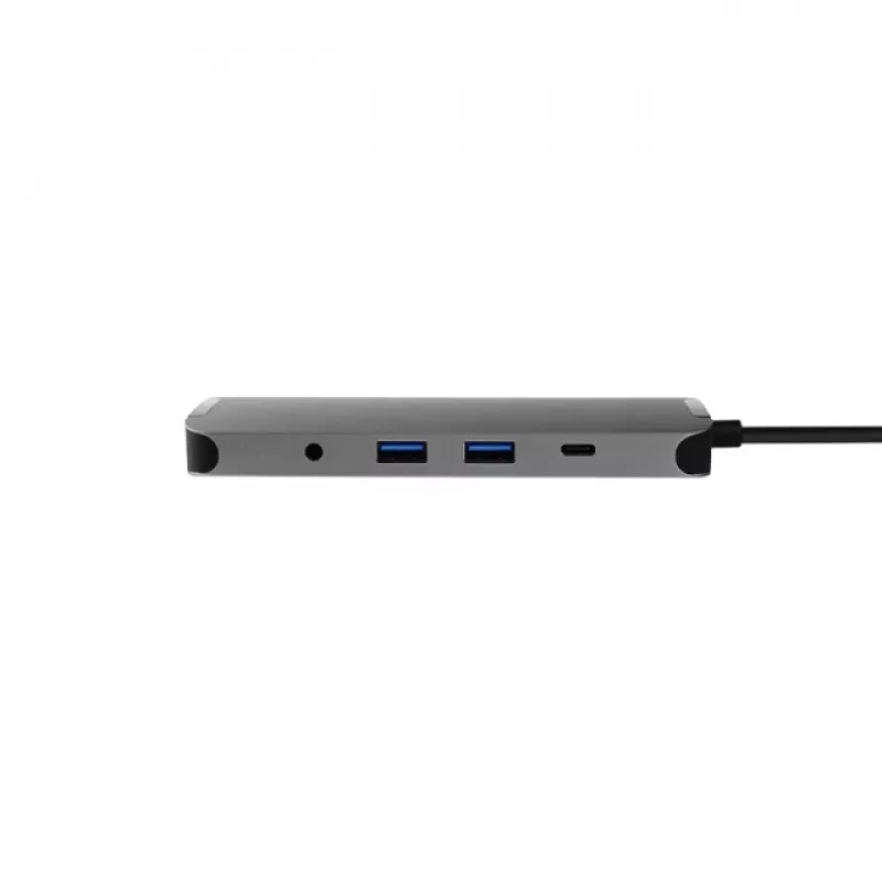 Chieftec DSC-901 stazione di aggancio USB-C, USB 3.2 Gen 1, HDMI, Gigabit LAN, 2x USB-A, 2x USB-C, titanio