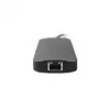 Chieftec DSC-901 stazione di aggancio USB-C, USB 3.2 Gen 1, HDMI, Gigabit LAN, 2x USB-A, 2x USB-C, titanio