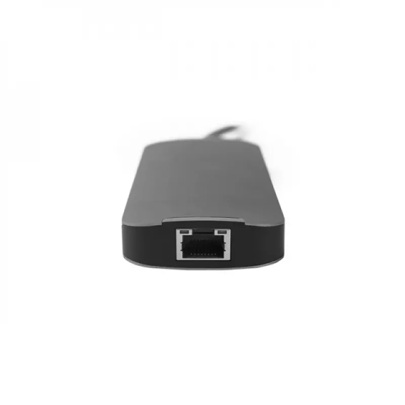 Chieftec DSC-901 stazione di aggancio USB-C, USB 3.2 Gen 1, HDMI, Gigabit LAN, 2x USB-A, 2x USB-C, titanio