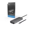 Chieftec DSC-901 stazione di aggancio USB-C, USB 3.2 Gen 1, HDMI, Gigabit LAN, 2x USB-A, 2x USB-C, titanio