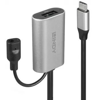 Lindy 5m USB 3.2 Gen 1 C/A Active Extension, 5 m, USB C, USB A, USB 3.2 Gen 1 (3.1 Gen 1), argento