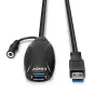Lindy 43156 cavo di prolunga attivo USB 3.0, USB-A maschio a USB-A femmina, 10 m, USB 3.2 Gen 1, 5 Gbit/s, nero