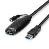 Lindy 43156 cavo di prolunga attivo USB 3.0, USB-A maschio a USB-A femmina, 10 m, USB 3.2 Gen 1, 5 Gbit/s, nero
