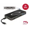 Docking station DeLOCK USB Type-C 3.2 4K HDMI DP 1080p VGA hub USB PD 3.0