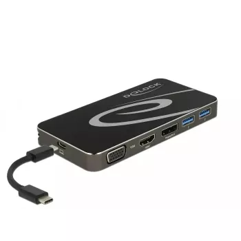 Docking station DeLOCK USB Type-C 3.2 4K HDMI DP 1080p VGA hub USB PD 3.0