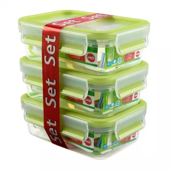 EMSA 508570 contenitore per alimenti scatola rettangolare 0,55 L trasparente 3 pz.
