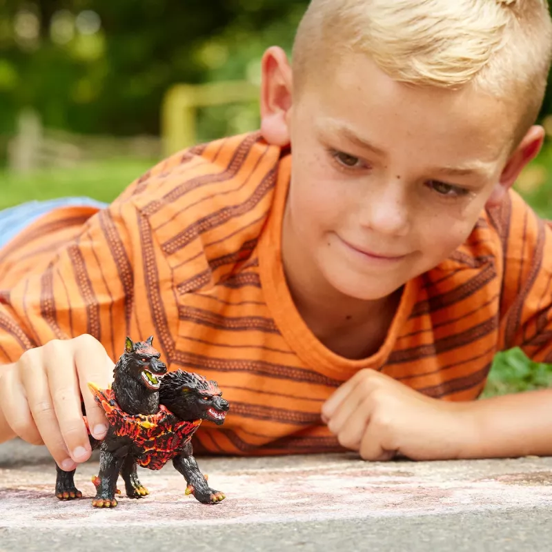schleich ELDRADOR CREATURES Cane infernale, 7 anni, mondo di lava, mostri e draghi, multicolore, plastica, 1 pezzo