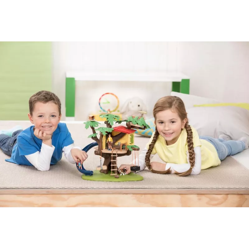 Set di gioco Schleich FARM WORLD casa sull'albero delle avventure