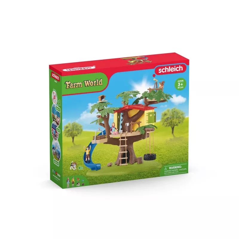 Set di gioco Schleich FARM WORLD casa sull'albero delle avventure
