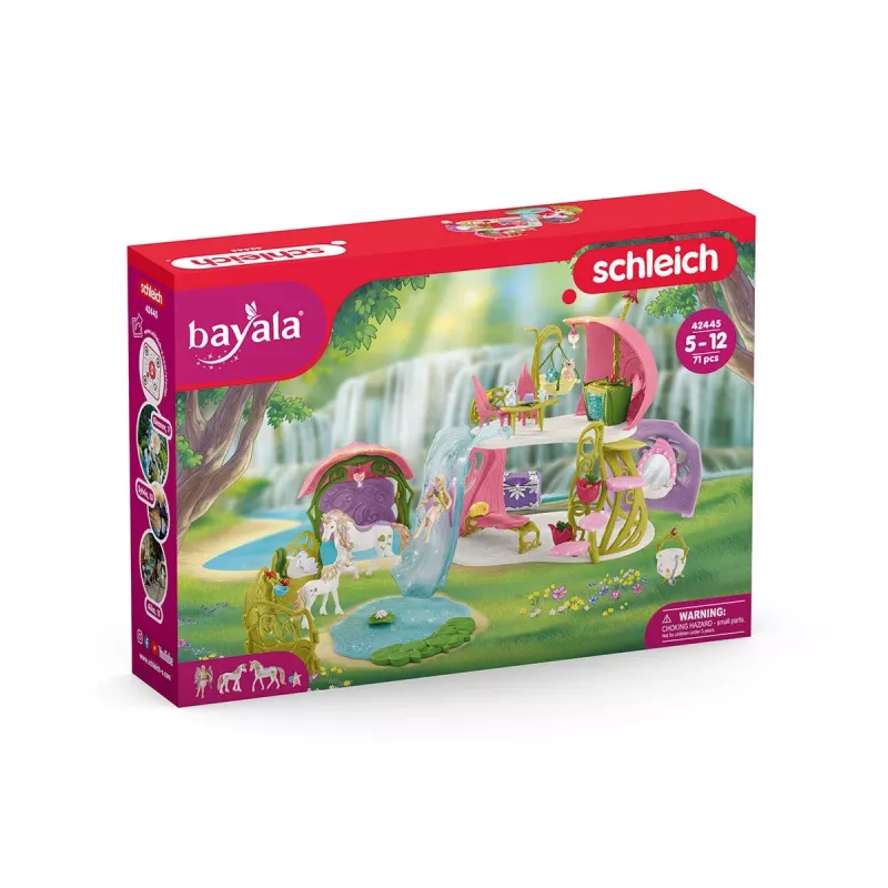schleich BAYALA Casa dei fiori scintillante con unicorni, lago e stalla