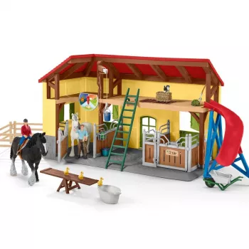 schleich FARM WORLD stalla per cavalli, fattoria, animali della fattoria / giocattolo della fattoria, 3 anni, multicolore, plastica