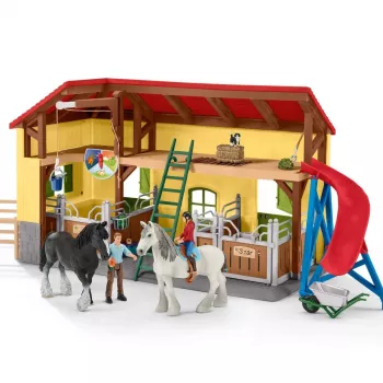 schleich FARM WORLD stalla per cavalli, fattoria, animali della fattoria / giocattolo della fattoria, 3 anni, multicolore, plastica