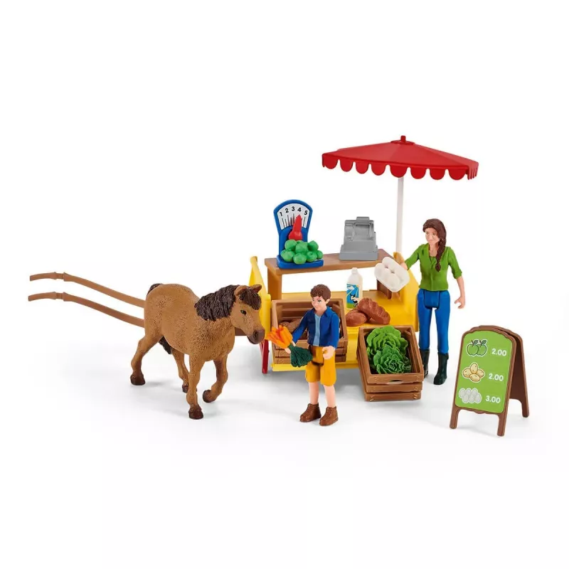 Bancarella agricola mobile Schleich Farm Life Sunny Day 42528