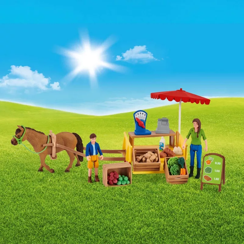 Bancarella agricola mobile Schleich Farm Life Sunny Day 42528