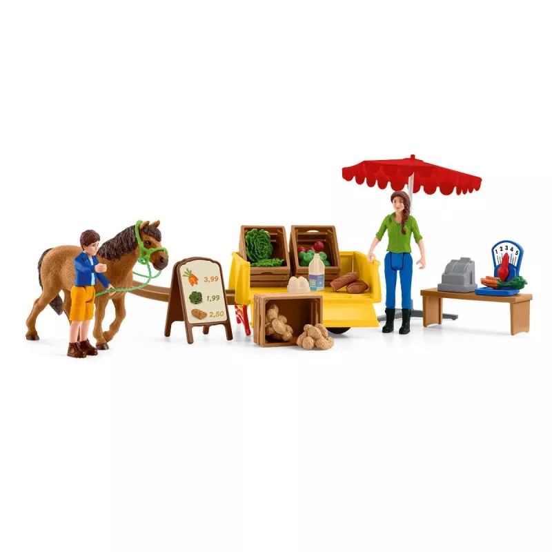 Bancarella agricola mobile Schleich Farm Life Sunny Day 42528