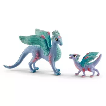 Personaggio Schleich BAYALA madre drago dei fiori e piccolo