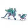 Personaggio Schleich BAYALA madre drago dei fiori e piccolo