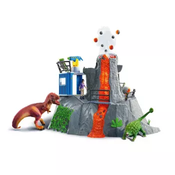 Schleich dinosauro campo base della spedizione al vulcano multicolore 42564