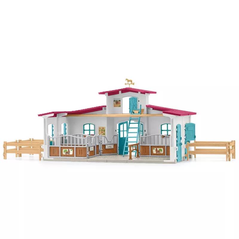 schleich HORSE CLUB Reitzentrum am See, fattoria, scuderia, cavalli, 5 anni, multicolore, plastica
