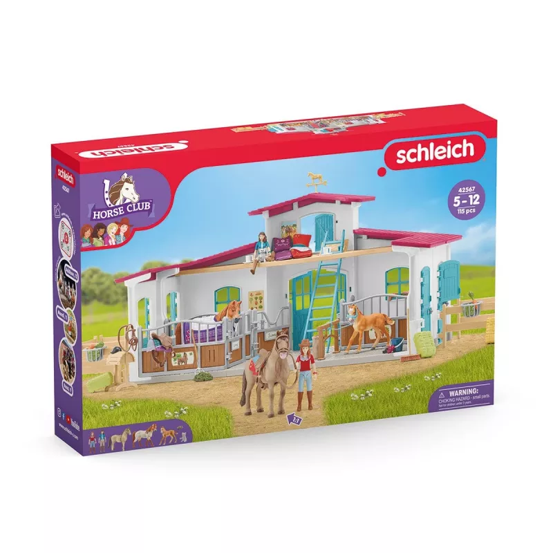 schleich HORSE CLUB Reitzentrum am See, fattoria, scuderia, cavalli, 5 anni, multicolore, plastica