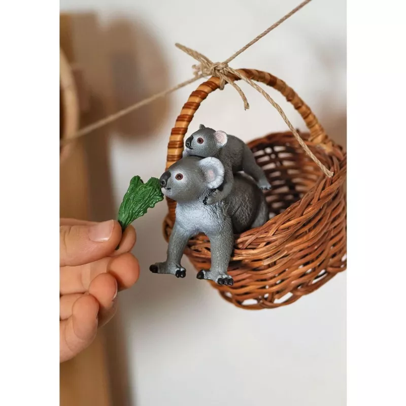 Schleich WILD LIFE Koala madre con cucciolo 42566 grigioverde