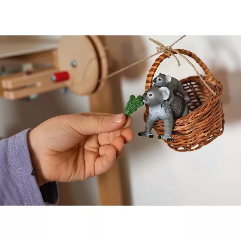 Schleich WILD LIFE Koala madre con cucciolo 42566 grigioverde