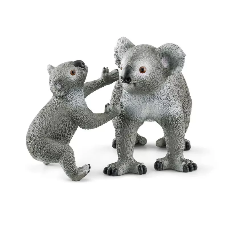 Schleich WILD LIFE Koala madre con cucciolo 42566 grigioverde