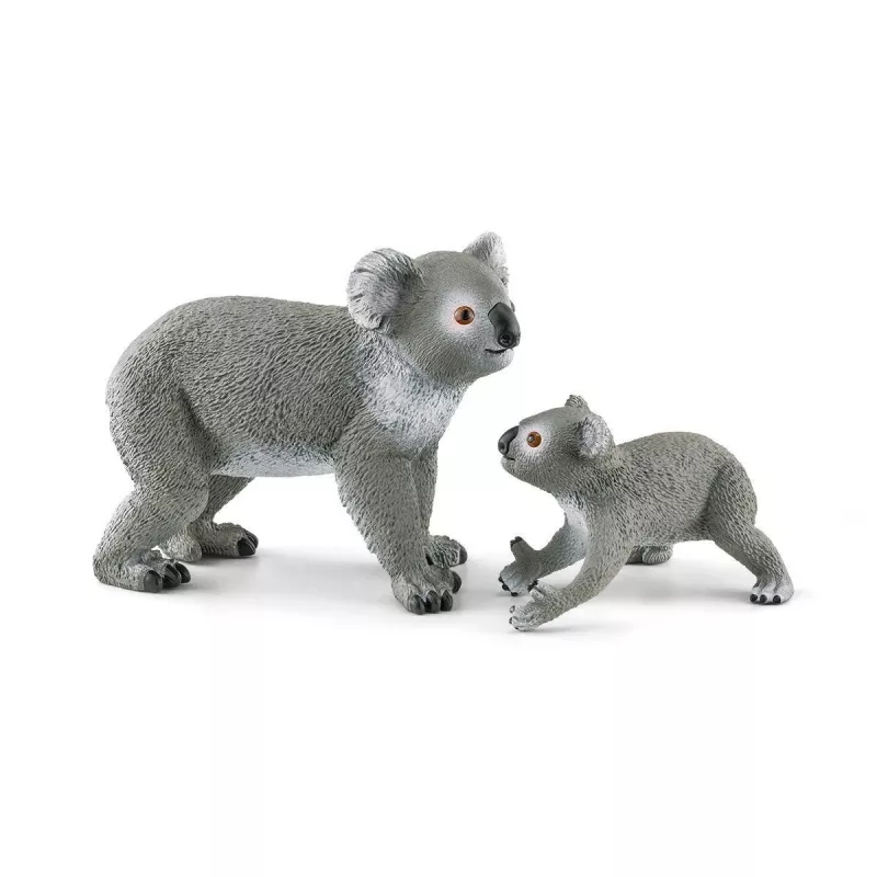 Schleich WILD LIFE Koala madre con cucciolo 42566 grigioverde