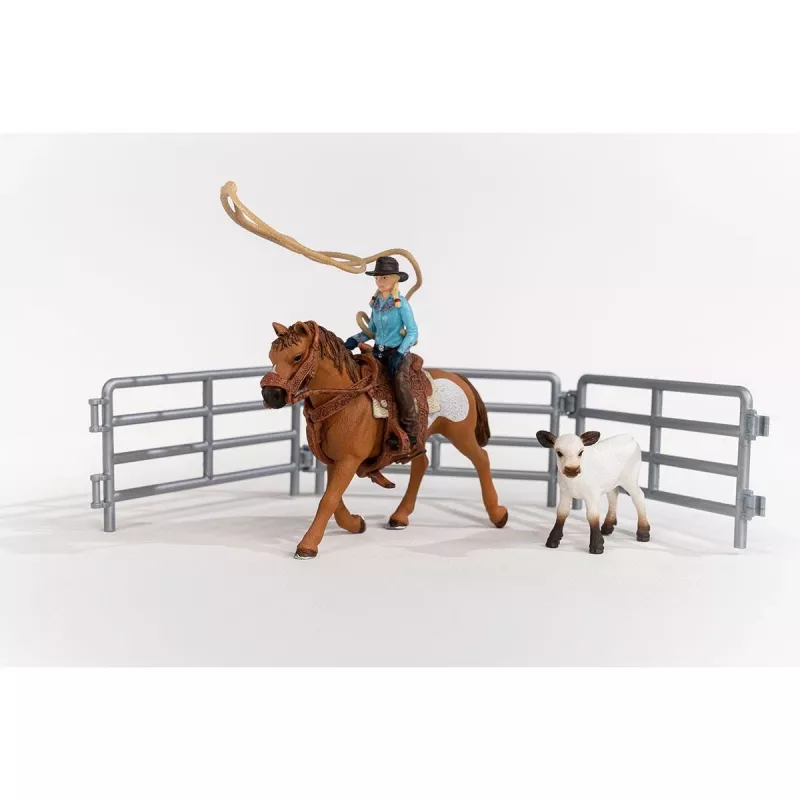 schleich Cowgirl Team Roping Fun, 3 anni, multicolore