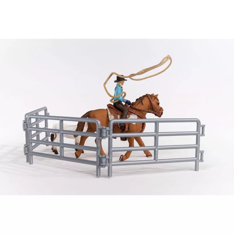 schleich Cowgirl Team Roping Fun, 3 anni, multicolore