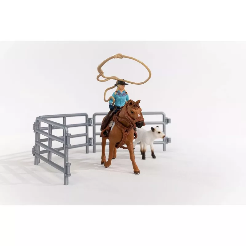 schleich Cowgirl Team Roping Fun, 3 anni, multicolore