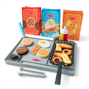 Melissa & Doug Flip & Fry set da gioco griglia con cibo giocattolo a cambio colore Water WOW!, giocattolo prescolare da 3 anni