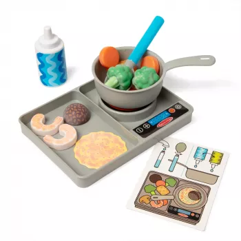 Melissa & Doug Simmer & Stir set da gioco piano cottura con cibo giocattolo Water WOW Color Reveal, giocattolo prescolare da 3 anni