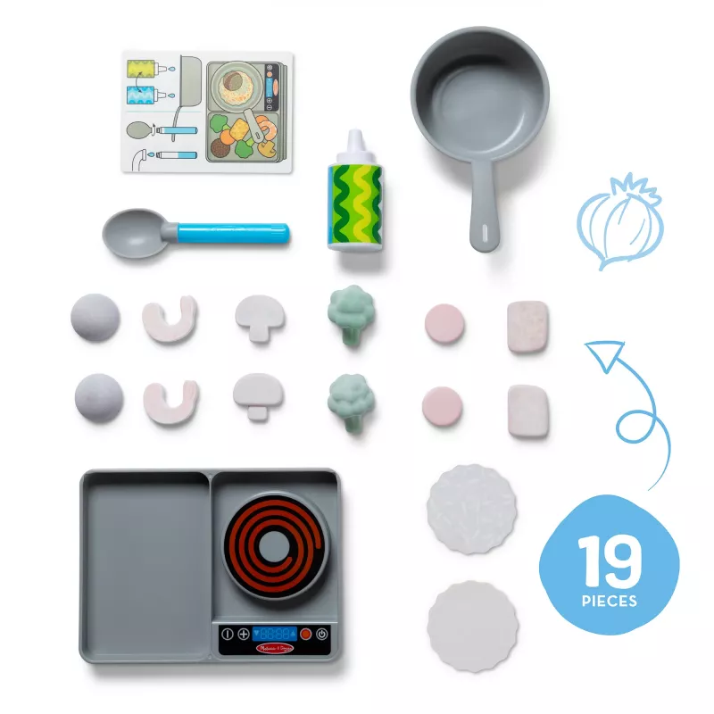 Melissa & Doug Simmer & Stir set da gioco piano cottura con cibo giocattolo Water WOW Color Reveal, giocattolo prescolare da 3 anni