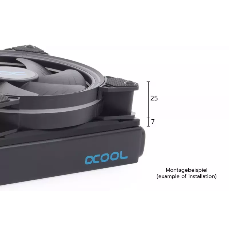Sistema di raffreddamento Alphacool 24831 silicone nero ventola 14 cm