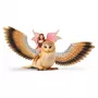 schleich BAYALA Fata in volo sul gufo glam, 5 anno/i, elfi del sole, unicorni e fate, multicolore, plastica