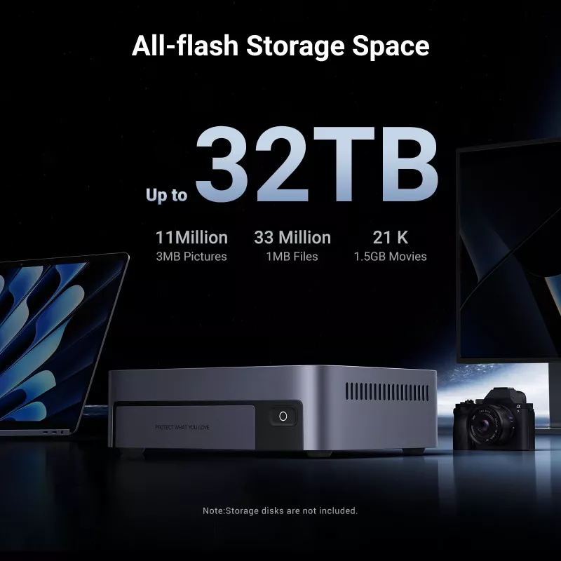 Ugreen DXP480T Plus NAS Desktop Intel® Core™ i5 8 GB DDR5 grigio