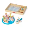 Melissa & Doug torta di compleanno – cibo giocattolo in legno con decorazioni da mescolare e 7 candeline