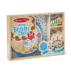 Melissa & Doug torta di compleanno – cibo giocattolo in legno con decorazioni da mescolare e 7 candeline